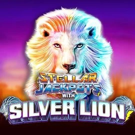 Stellar Jackpots with Silver Lion slot icon by Lightning Box Game, available at OnlySpins Casino